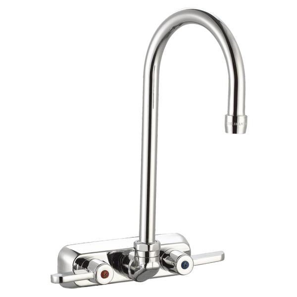 4'' (102mm) Center Wall Mounted Faucet With 5 11/16'' Swivel Gooseneck