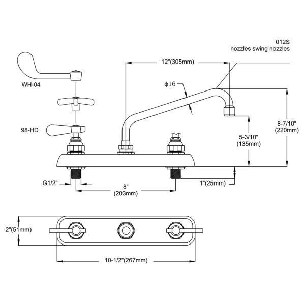 Double Workboard Faucet