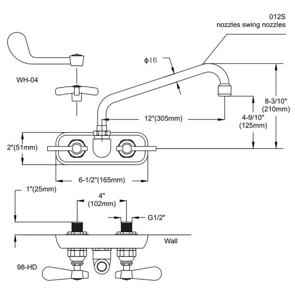 Double Workboard Faucet