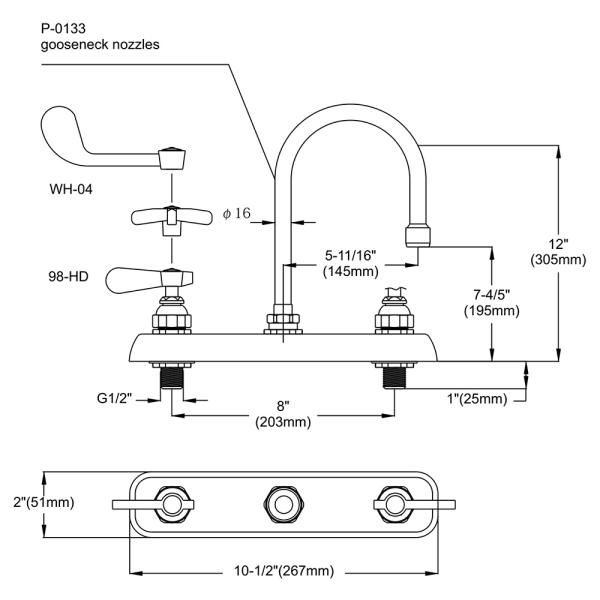 Double Workboard Faucet