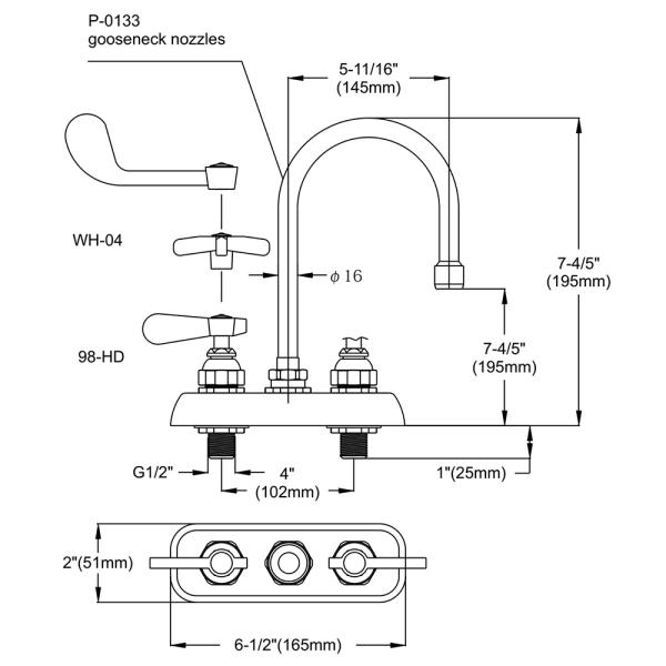 Double Workboard Faucet