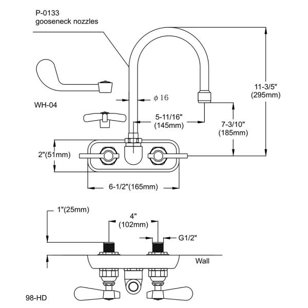 Double Workboard Faucet