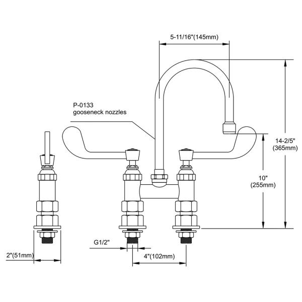 Deck Mixing Faucet