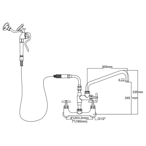 Big-flo Faucet and Spray Valve