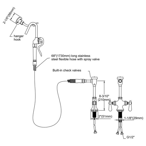 Deck-mounted Pot Filler