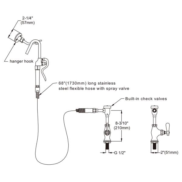 Deck-mounted Pot Filler