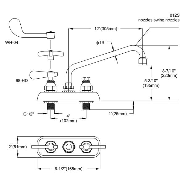 Double Workboard Faucet