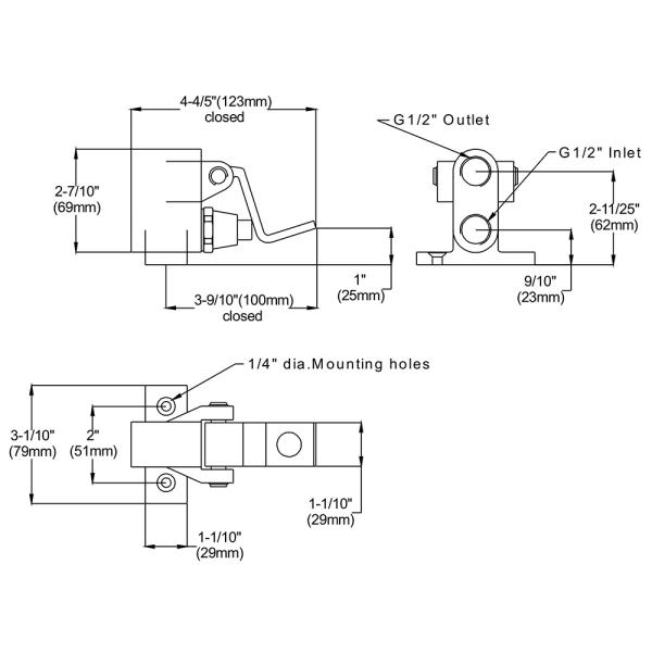 Cast Single Foot Valve