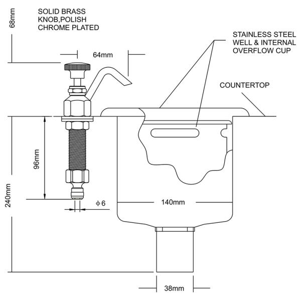 Dipperwell Faucet and Dipperwell Bowl