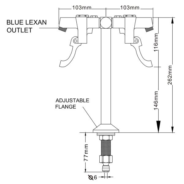 Pedestal Push Back Single Glass Filler