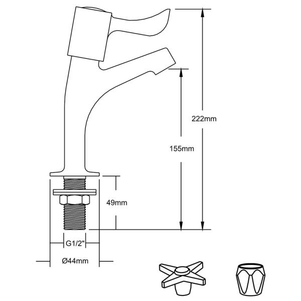 Faucet & Waste Drain For UK Market