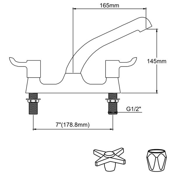 Faucet & Waste Drain For UK Market