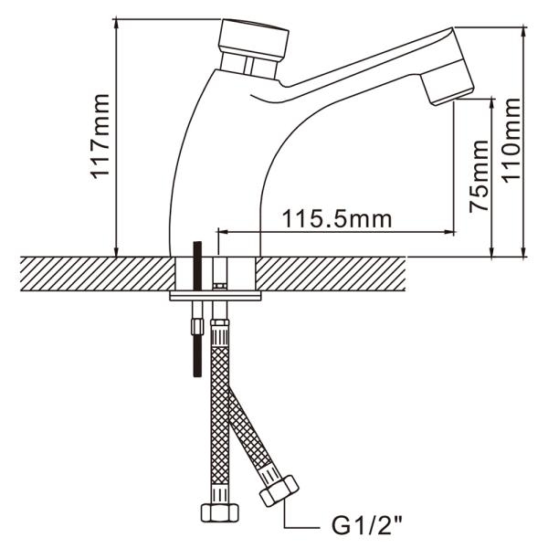 Push Tap And Mixing Valve