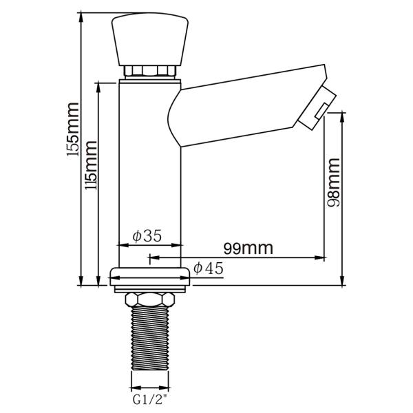 Push Tap And Mixing Valve