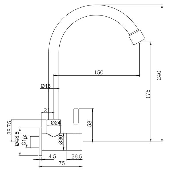 Stainless Steel Sink Faucet