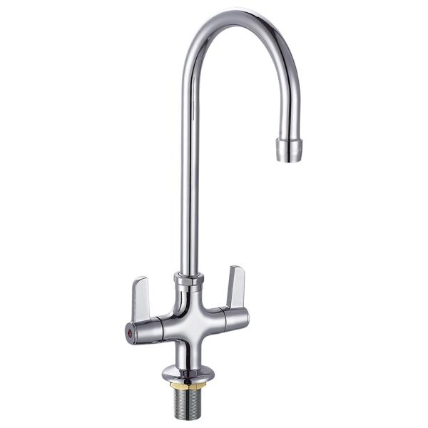 Single Hole Deck Mounted Faucet With 5 11/16'' Swivel Gooseneck