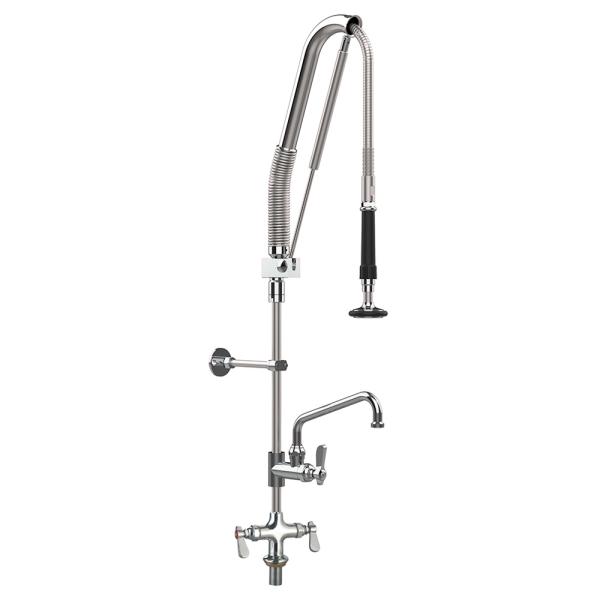 Single Hole Double Lever Deck Mounted Pre-rinse Faucet