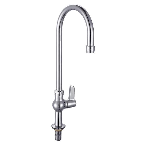 Single Supply Deck Mounted Faucet With 5 11/16'' Swivel Gooseneck